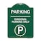 Signmission Parking-Diagonal Parking W/ Parking, Green & White Aluminum Sign, 18" x 24", GW-1824-23472 A-DES-GW-1824-23472 - alternate 1